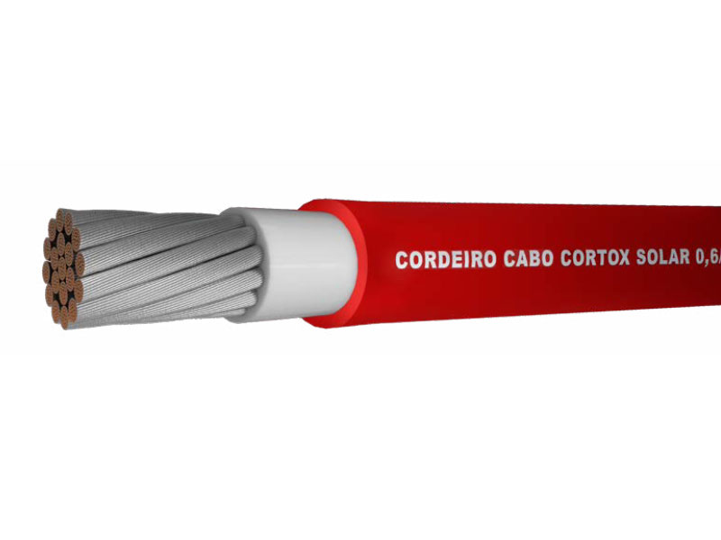 CABO SOLAR CABO SOLAR FOTOVOLTAICO FLEXIVEL 6MM 1,8KV CC RL200 VERMELHO  FOTOVOLTAICO FLEXIVEL 6MM 1,8KV CC RL200 VERMELHO  0