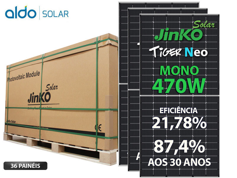 PAINEL SOLAR FOTOVOLTAICO JINKO JKM470N-60HL4-V TIGER NEO 470W 120 CEL. N TYPE MONO 21,78% EFICIENCIA JKM470N-60HL4-V TIGER NEO 470W 120 CEL. N TYPE MONO 21,78% EFICIENCIA 0