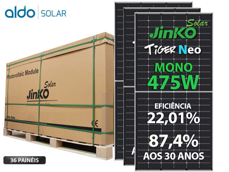 PAINEL SOLAR FOTOVOLTAICO JINKO JKM475N-60HL4-V TIGER NEO 475W 120 CEL. N TYPE MONO 22,01% EFICIENCIA JKM475N-60HL4-V TIGER NEO 475W 120 CEL. N TYPE MONO 22,01% EFICIENCIA 0